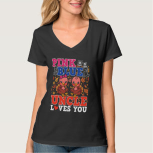Geslacht onthullen roze en blauwe oom houdt van je t-shirt