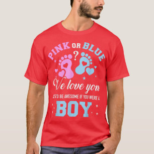 Geslacht onthullen roze of blauwe liefde voor jou, t-shirt