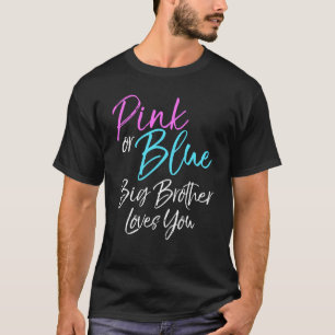 Geslacht onthullen roze sibling roze of blauwe Big T-shirt