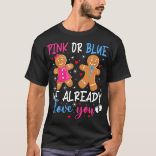 Geslacht onthullen Schattige peperkoek Grappig roz T-shirt