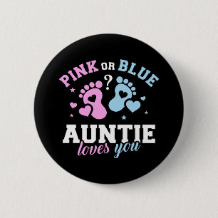 Geslacht onthullen tante tante ronde button 5,7 cm
