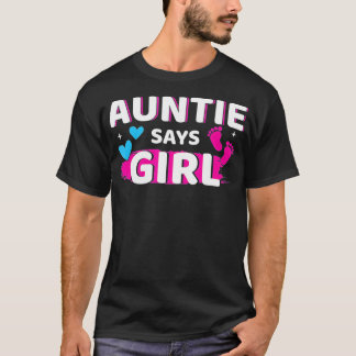 Geslacht onthullen tante zegt dat meisje die gezin t-shirt