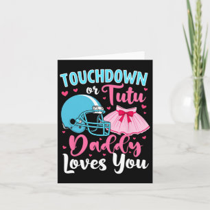 Geslacht onthullen touchdown of tutu papa houdt va kaart