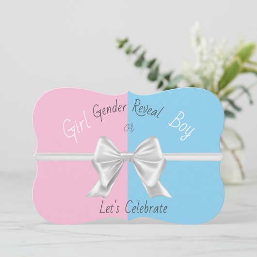 Geslacht onthullen uitnodiging (Staand voorkant)