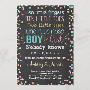 Geslacht onthullen uitnodiging Baby shower Boy of