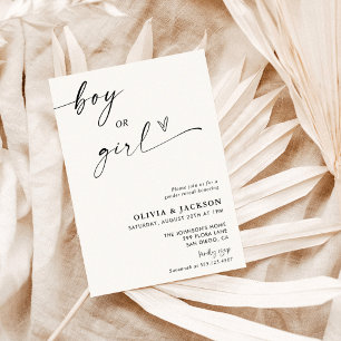 Geslacht onthullen uitnodiging   Neutrale Genderon