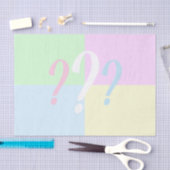 Geslacht onthullen vraagtekenpapier tissuepapier (Craft)