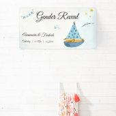 Geslacht onthullen zeilboot spandoek (Insitu)