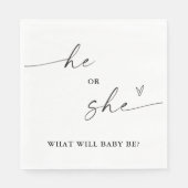 Geslacht onthullen zijn of haar servetten (Voorkant)