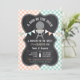 Geslacht onthulling Broodje in de Oven Baby Shower Kaart