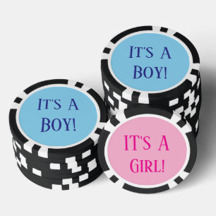 Geslacht onthulling feest activiteit poker chips