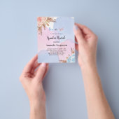 geslacht onthulling pampas gras roze blauw budget flyer (Hand)