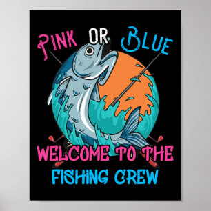 Geslacht onthulling vissen ontwerp voor een visser poster