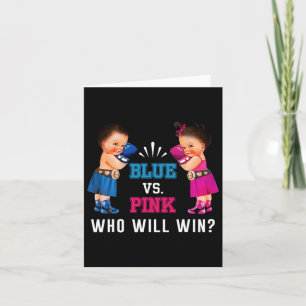 Geslacht onthult blauw vs roze etnische boksen bab kaart