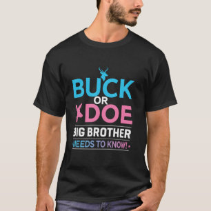 Geslacht onthult bok of hinde grote broer bijpasse t-shirt