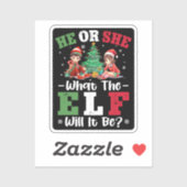 Geslacht onthult hij of zij wat de elf zal zijn sticker (Vel)