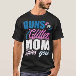 Geslacht onthult of glitter mam matching baby part t-shirt