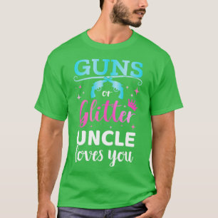 Geslacht onthult of glitter oom matching baby par t-shirt