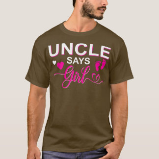 Geslacht oom vertelt meisje overeenkomende baby t-shirt