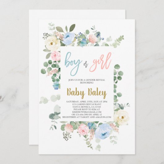 Geslacht Openbare bloeding Kaart (Voorkant / Achterkant)