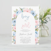 Geslacht Openheid Boho Arch Uitnodiging (Staand voorkant)