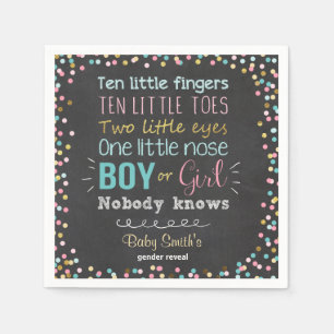 Geslacht Papier van Napkins Boy of Girl Pink Blue Servet