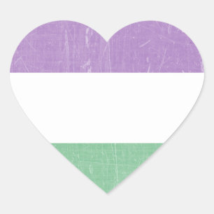 Geslacht Queer vlag kleuren Hart Sticker