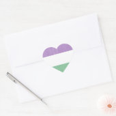 Geslacht Queer vlag kleuren Hart Sticker (Envelop)