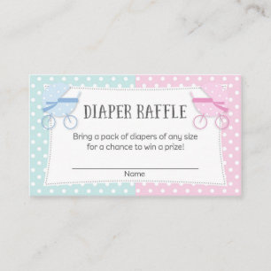 Geslacht Raffle Tickets van party Diaper Informatiekaartje