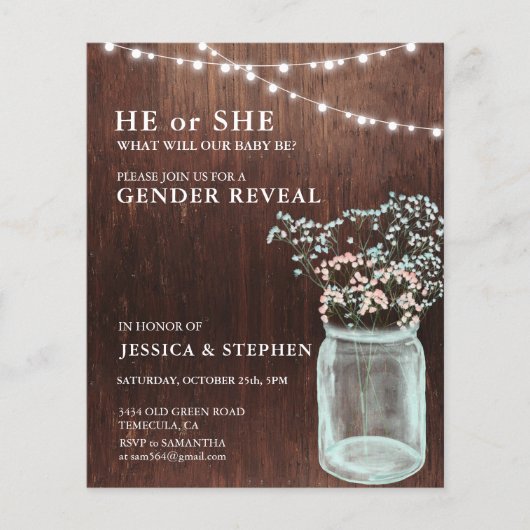 Geslacht Roze blauw babyhout (Voorkant)