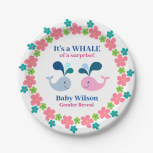 Geslacht Roze blauwe walvis van een onderneming Papieren Bordje