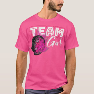 Geslacht Team Girl Burnouts Baby shower T-shirt