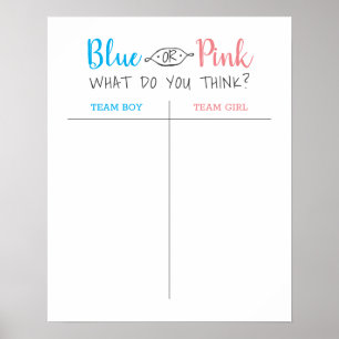 Geslacht van jongen of meisje Baby, laat me raden Poster