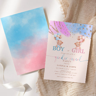 Geslacht van jongens en meisjes Foto van feestblau Kaart