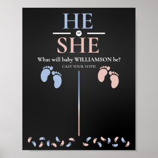 Geslacht van jongens en meisjes onthullen. Genders Poster