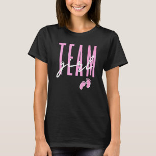 Geslacht van teammeisjes onthullen Baby shower roz T-shirt