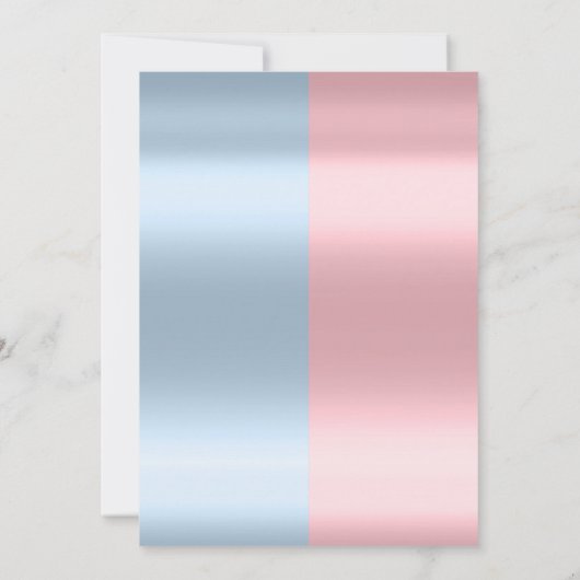 Geslacht Verspreid Vertrek Glitter Pink Blue Baby Kaart (Achterkant)