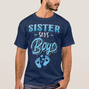 Geslacht Zusje zegt dat Tjonge baby familie T-shirt