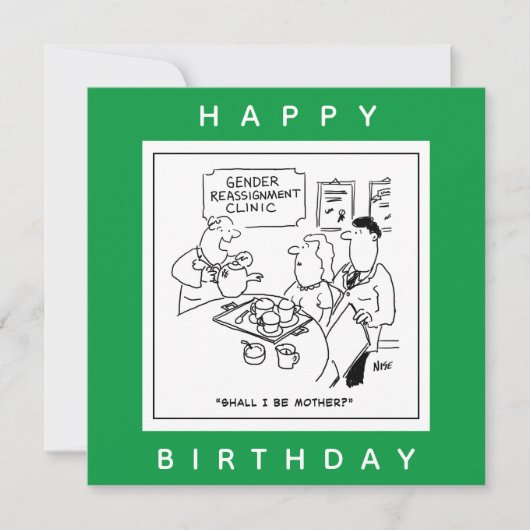 Geslachtsherschikking Klinische Cartoon Kaart (Voorkant)