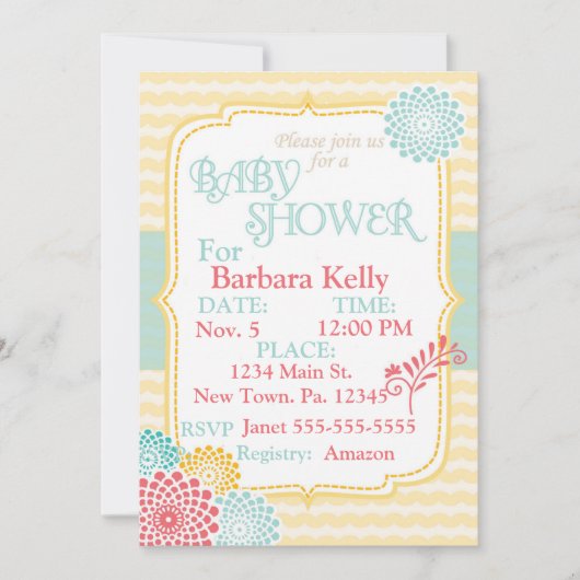 Geslachtsneutrale babyshower (Voorkant)