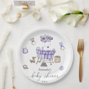 Geslachtsneutrale babyshower voor de kinderkamer papieren bordje