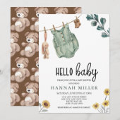 Geslachtsneutrale Boho | BABY SHOWER WATERVERF Kaart (Voorkant / Achterkant)