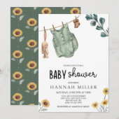 Geslachtsneutrale Boho | BABY SHOWER WATERVERF Kaart (Voorkant / Achterkant)