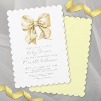 Geslachtsneutrale Gele Strik Baby Shower