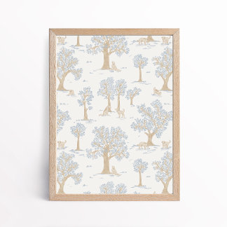 Geslachtsneutrale hond bos-hout nursery-kunstprint poster