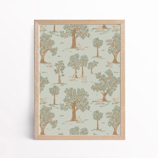 Geslachtsneutrale hond bos-hout nursery-kunstprint poster