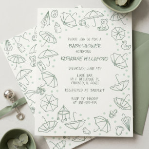 Geslachtsonzijdige babyshower uitnodigingen Para