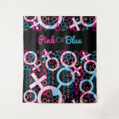 GESLACHTSOPENBARING Roze of Blauwe Baby Foto Op Ac Wandkleed (Voorkant)