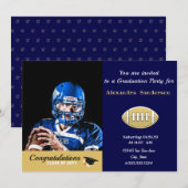 Geslachtsorgaan-navy blue van de fotospeler Footba Kaart (Voorkant / Achterkant)