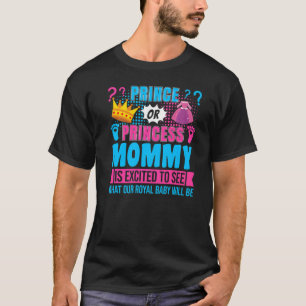 Geslachtsreveleeringsfeest voor mama's baby prins t-shirt